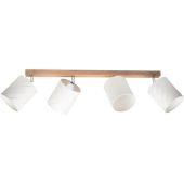 Britop Punto 56749474 eikenhouten spot met vier witte kapjes
