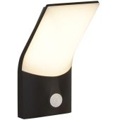 Searchlight Copenhagen 58321BK zwarte wandlamp met bewegingsmelder