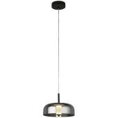 Searchlight Frisbee 59803-1SM zwarte rookglazen hanglamp