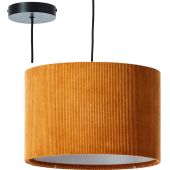 Brilliant Tony 60099/02 gele hanglamp van corduroy stof