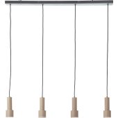 Brilliant Cadiz 60118/76 zwart met koffiebruine hanglamp