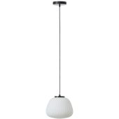 Brilliant Kaizen 60153/76 wit ribbelglazen hanglamp