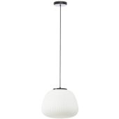 Brilliant Kaizen 60154/76 witte hanglamp van ribbelglas