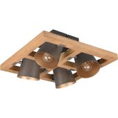 Trio Bell 601900467 antiek stalen spots met hout