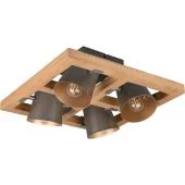 Trio Bell 601900467 antiek stalen spots met hout