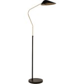 Searchlight Swan EU60420BK zwart met goudkleurige vloerlamp