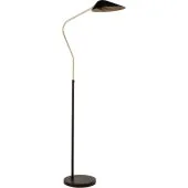 Searchlight Swan EU60420BK zwart met goudkleurige vloerlamp