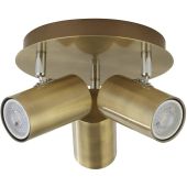 Searchlight Meteor 61067-3AB antiek brons kleurige drie spot
