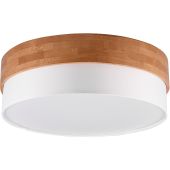 Trio Seasons 611500301 houten plafondlamp met textiel