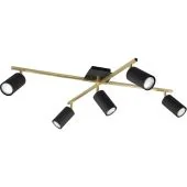 Spot Marley 612400580 mat zwart met goud plafond spots