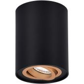 Trio Cookie 612900180 zwart met goud kleurige kantelbare spot