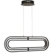 Searchlight Clip 61775BK zwarte ovalen hanglamp