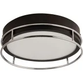 Searchlight Phoenix 62012-2CC zwarte badkamerlamp met chromen rand