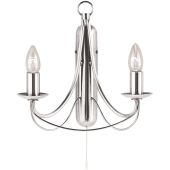 Searchlight Maypole 6342-2SS staal kleurige wandlamp