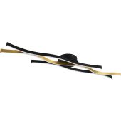 Trio Blaze 641210308 mat messing gebogen plafondlamp