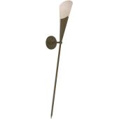Searchlight Montreal 6430-1BR rustiek bruine wandlamp met scavo glas