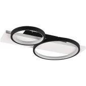 Trio Medera 643810232 zwart witte plafondlamp