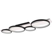 Trio Medera 643810432 zwart witte plafondlamp