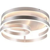 Trio Marnie 644110105 grote geborsteld aluminium plafondlamp
