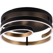 Trio Marnie 644110180 grote zwart met goud kleurige plafondlamp