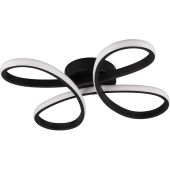 Trio Fly 645610132 zwarte plafonniere