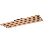 Trio Fontana 648911332 zwart met houtkleurige plafondlamp