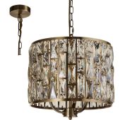 Searchlight Bijou 6583-3AB bronzen hanglamp met champagneglas
