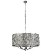 Searchlight Bijou 6588-8CC chroom kleurige hanglamp met kristalglas