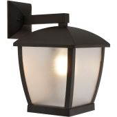 Searchlight Seattle 6593BK zwarte buitenlamp mat glas