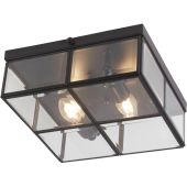 Searchlight Pisa 6769-26BK mat zwarte plafondlamp