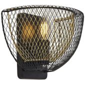 Searchlight Honeycomb 6842BGO zwart met goudkleurige wandlamp
