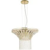 Searchlight Gemma 68511-8SB messing hanglamp met kristal