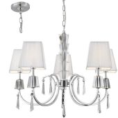 Searchlight Portico 6885-5CC chroom kleurige kroonluchter