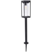 Lutec Flair 6988802012 zwarte sokkellamp met solar