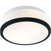 Searchlight Cheese 7039-28BK zwarte badkamer plafondlamp