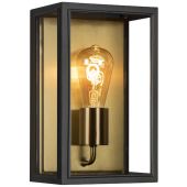 Konstsmide Carpi 7347-758 mat zwart met messing buitenlamp