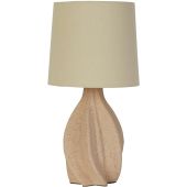 Searchlight Twist EU74210CR creme tafellamp met linnen kap