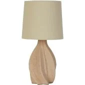 Searchlight Twist EU74210CR creme tafellamp met linnen kap