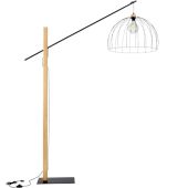 Britop Mandarine 75013904 zwarte vloerlamp met eikenhout