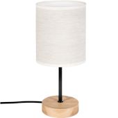Britop Boho 77791974 eikenhouten tafellamp met linnen kap