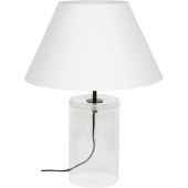 Britop Dove 779129110 witte tafellamp van glas en textiel