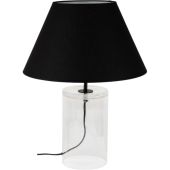 Britop Dove 779139110 zwarte tafellamp van glas en textiel