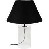 Britop Dove 779139110 zwarte tafellamp van glas en textiel