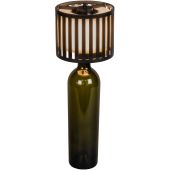 Batterijlamp Fles zwart 29cm