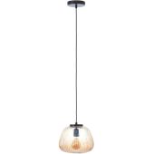Hanglamp Kaizen 80107/86 amber geribbeld glazen hanglamp