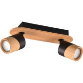 Trio Aruni 801100232 houten spot met zwart metaal