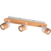 Trio Aruni 801100331 houten spot met wit metaal
