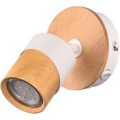 Trio Aruni 801170131 houten spot met wit metaal
