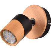Trio Aruni 801170132 houten spot met zwart metaal