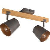 Trio Bell 801900267 antiek stalen spot met hout